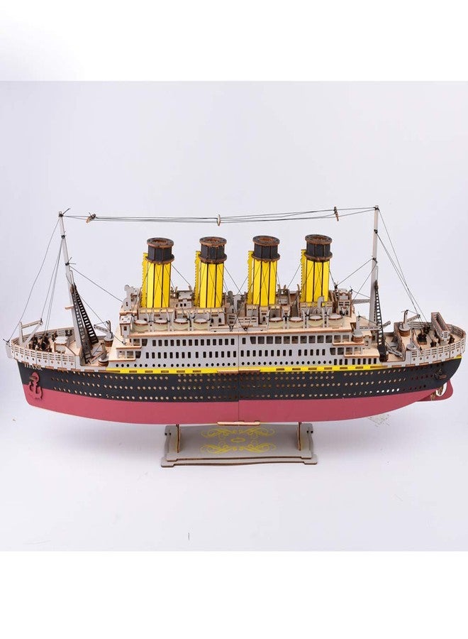 Bitopbi Large Size Titanic Model 3D Wooden Puzzles Cruise Ship Collectible Building DIY Assembly Constructor Kit Collection Gift for Teens and Adults (A3 Titanic) - Image 3